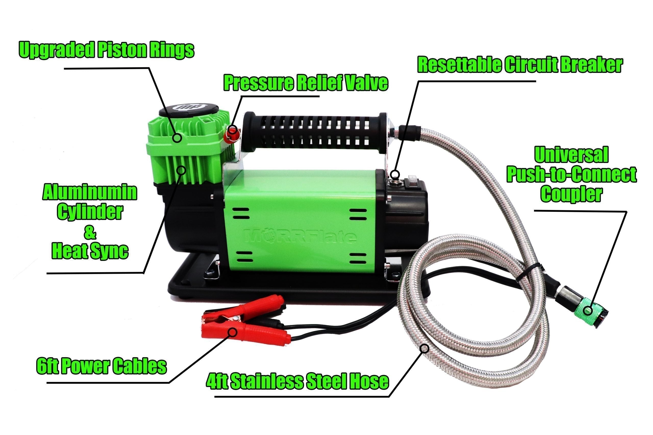 MORRFlate FiveSix compressor features and fittings