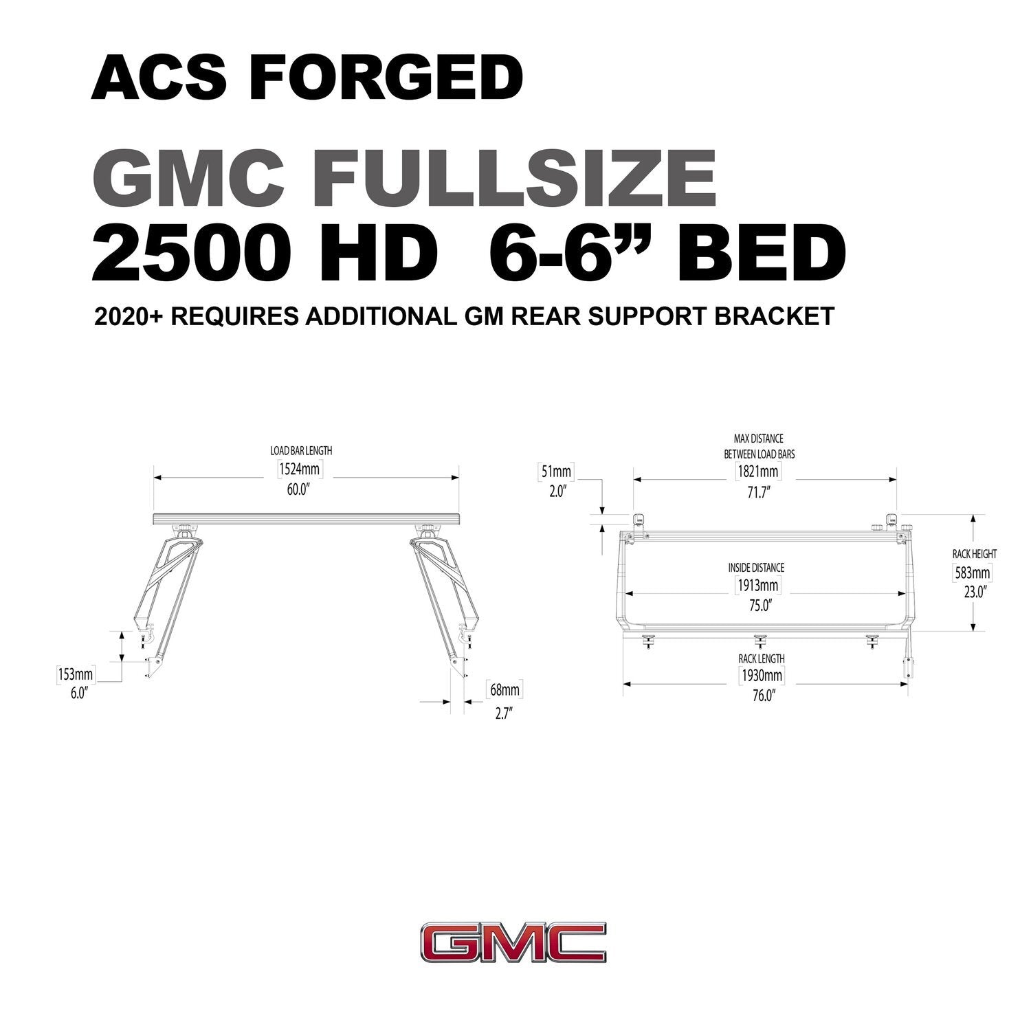 ACS FORGED Bed Rack for GMC TRUCKS