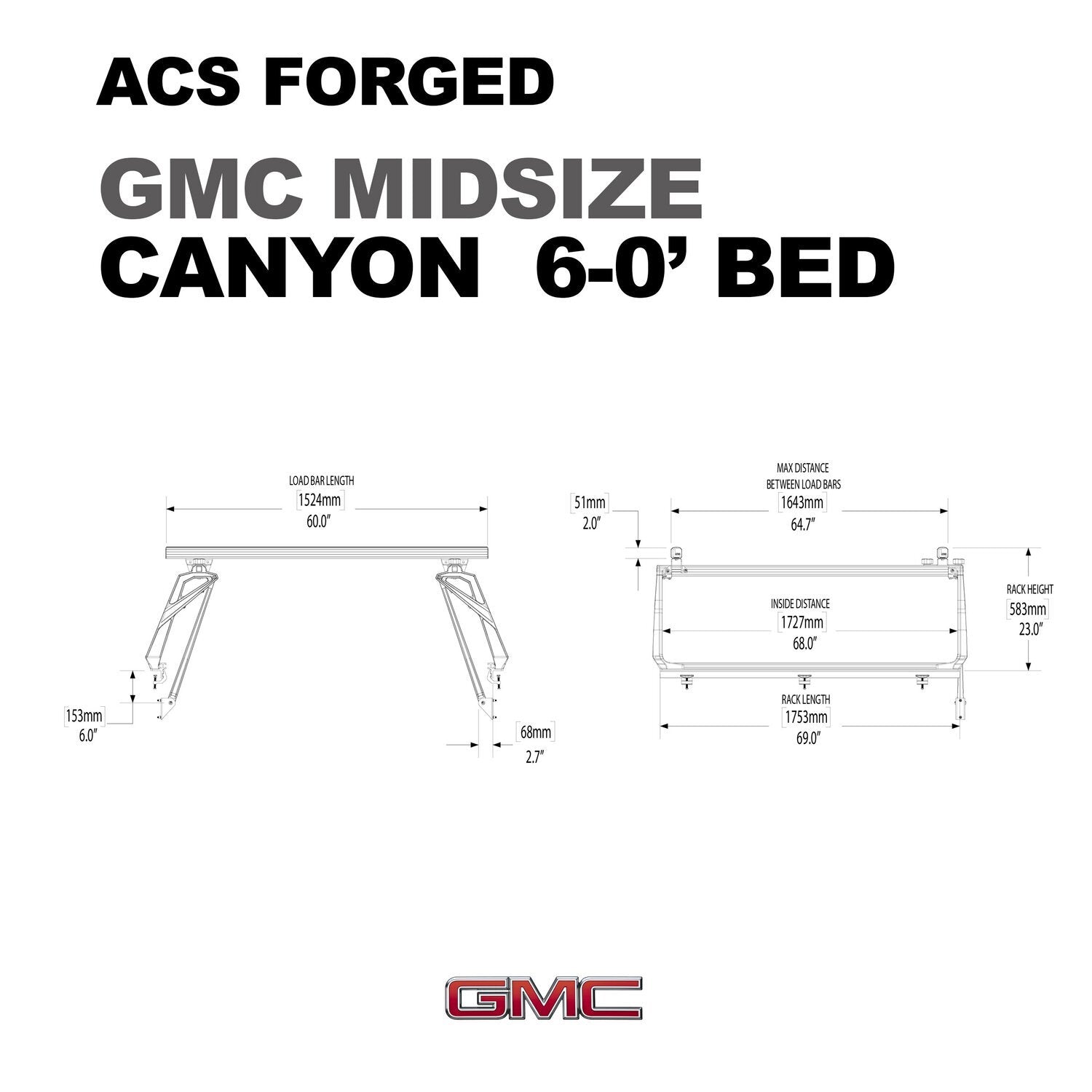 ACS FORGED Bed Rack for GMC TRUCKS