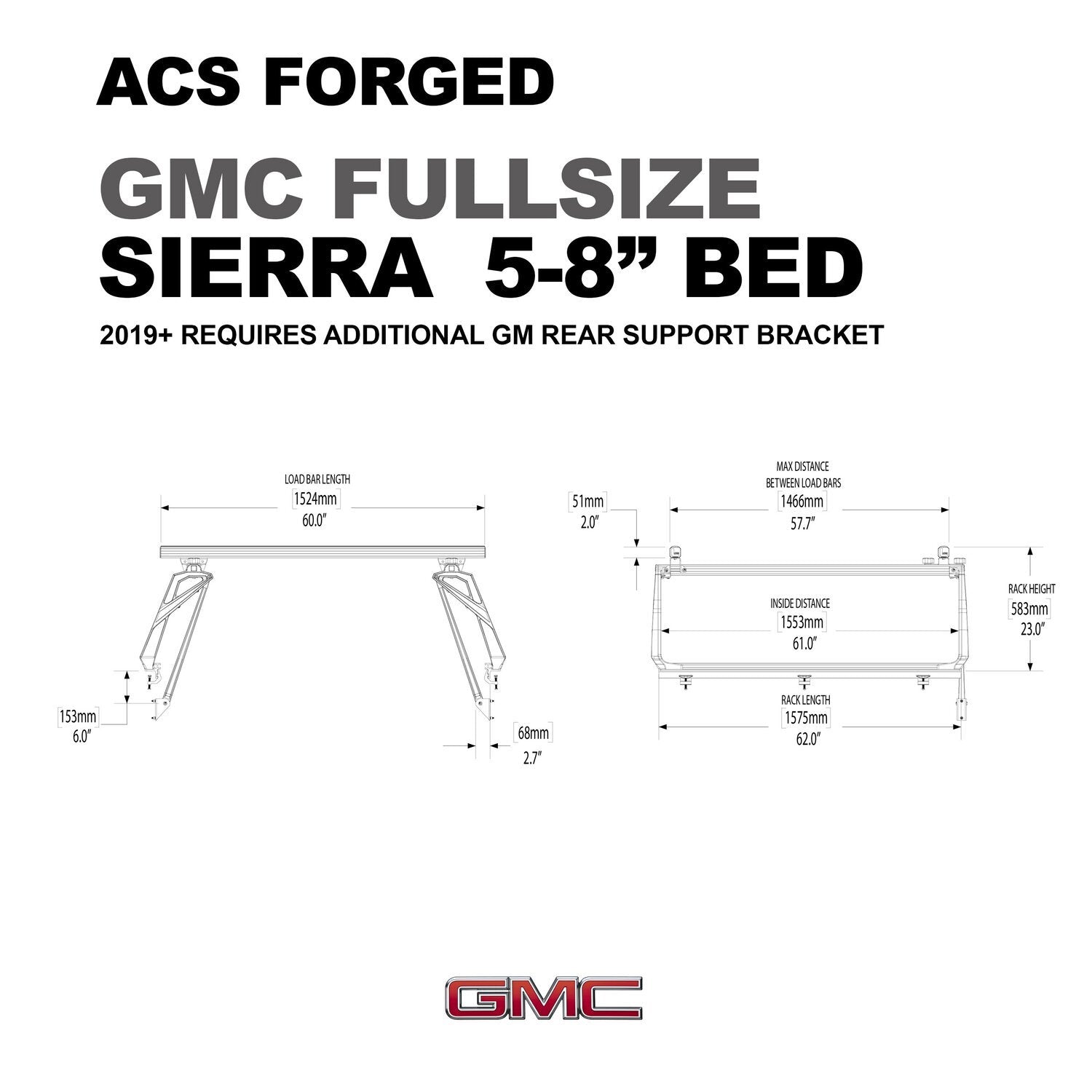 ACS FORGED Bed Rack for GMC TRUCKS