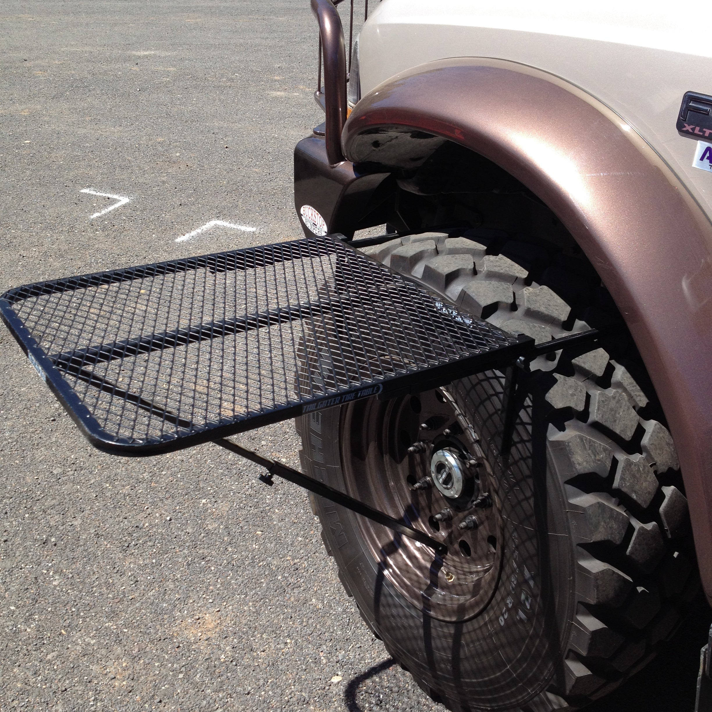Large Aluminum Camping Table Large Aluminum Tail Gater Tire Table- Overland Kitted