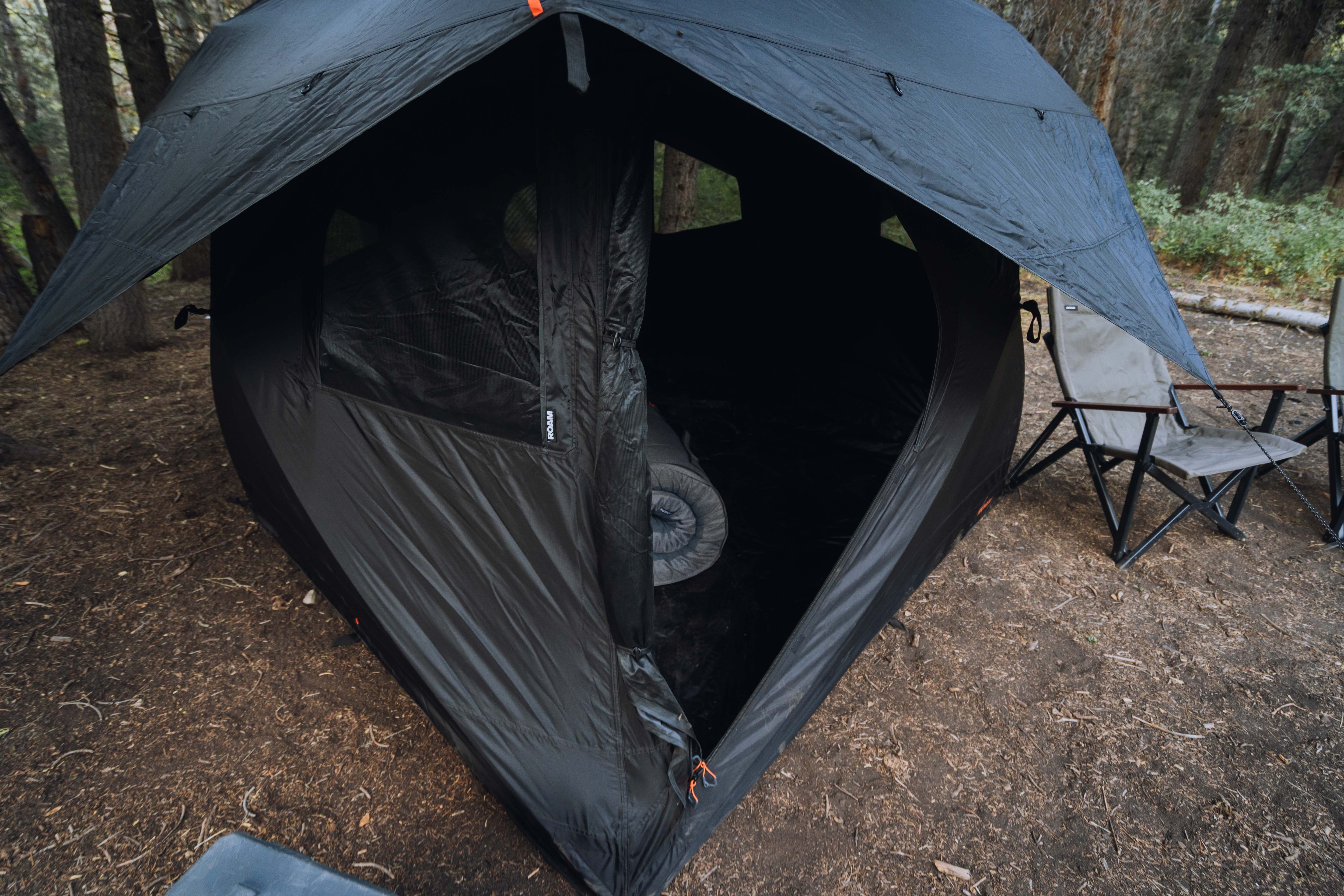 Interior view of the ROAM Drifter hub-style tent