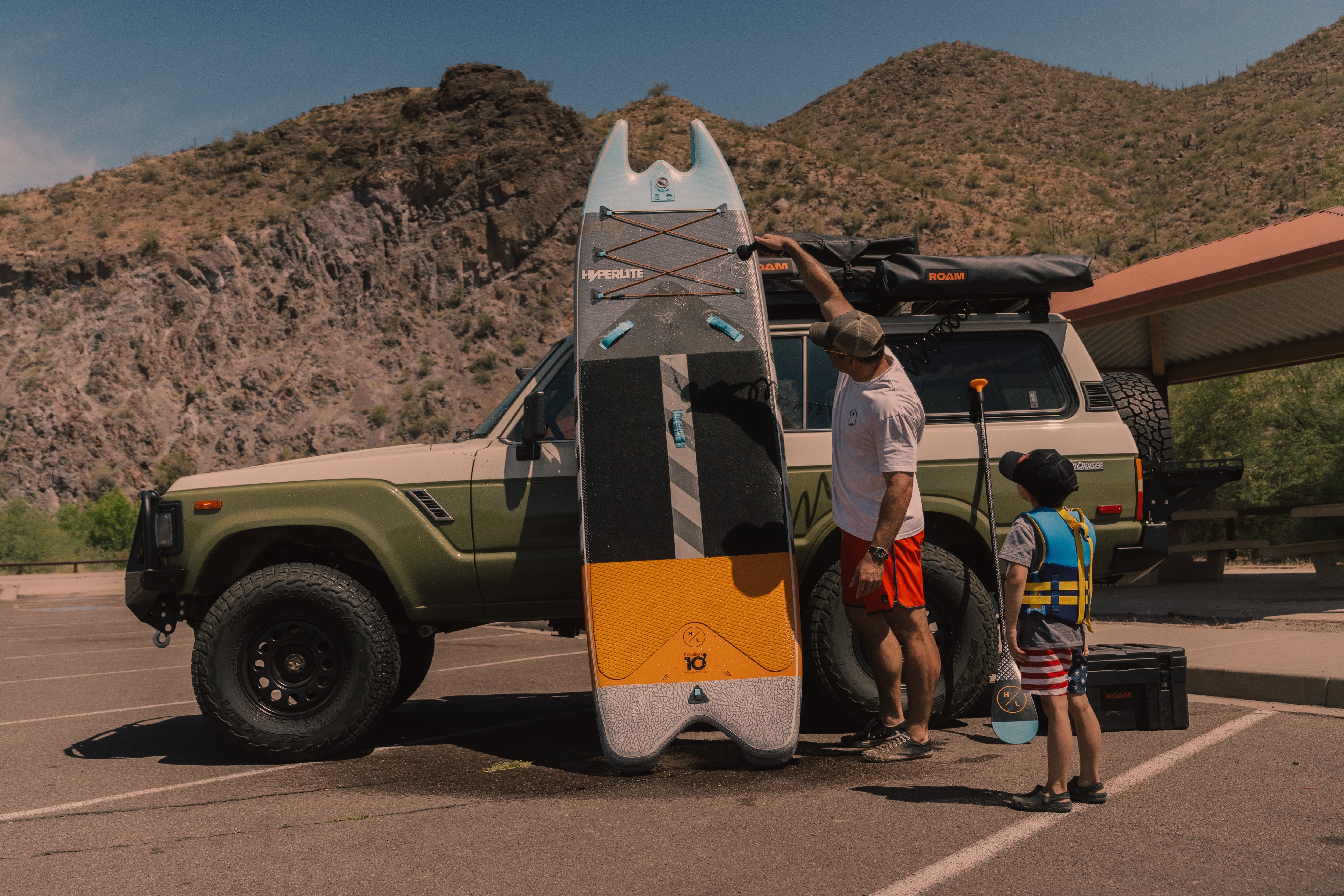 Using the ROAM 9.5-gallon pump tank for a camp rinse