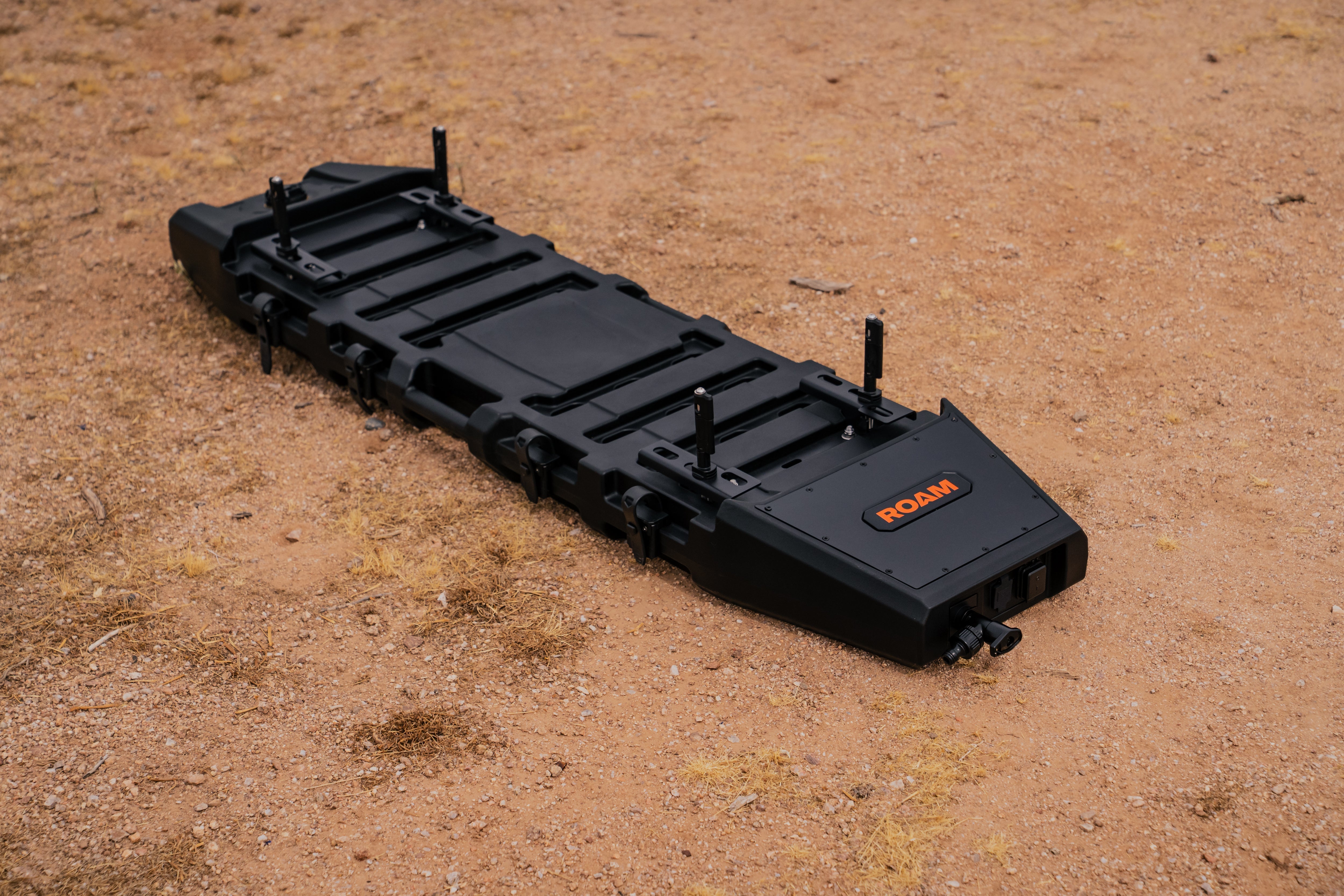 ROAM 8.5-gallon pump tank mounted on a roof rack