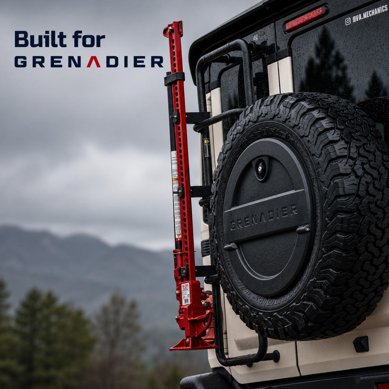 Ladder-Mounted Hi‑Lift Jack Carrier for INEOS Grenadier