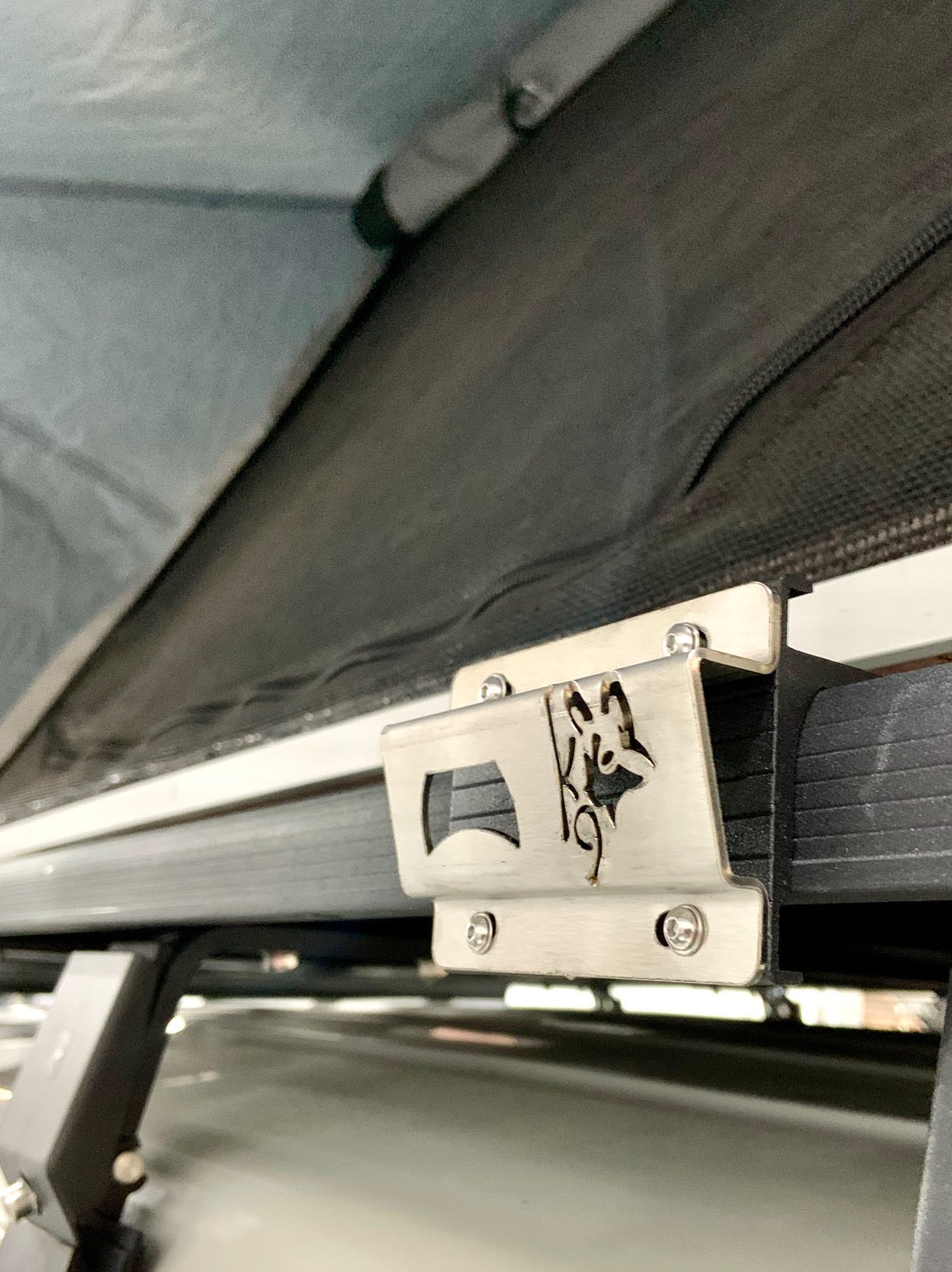 K9 Rack Mount Bottle Opener Roof Rack Accessories Eezi-Awn- Overland Kitted