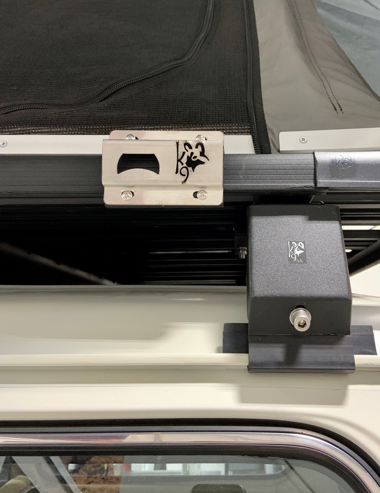 K9 Rack Mount Bottle Opener Roof Rack Accessories Eezi-Awn- Overland Kitted