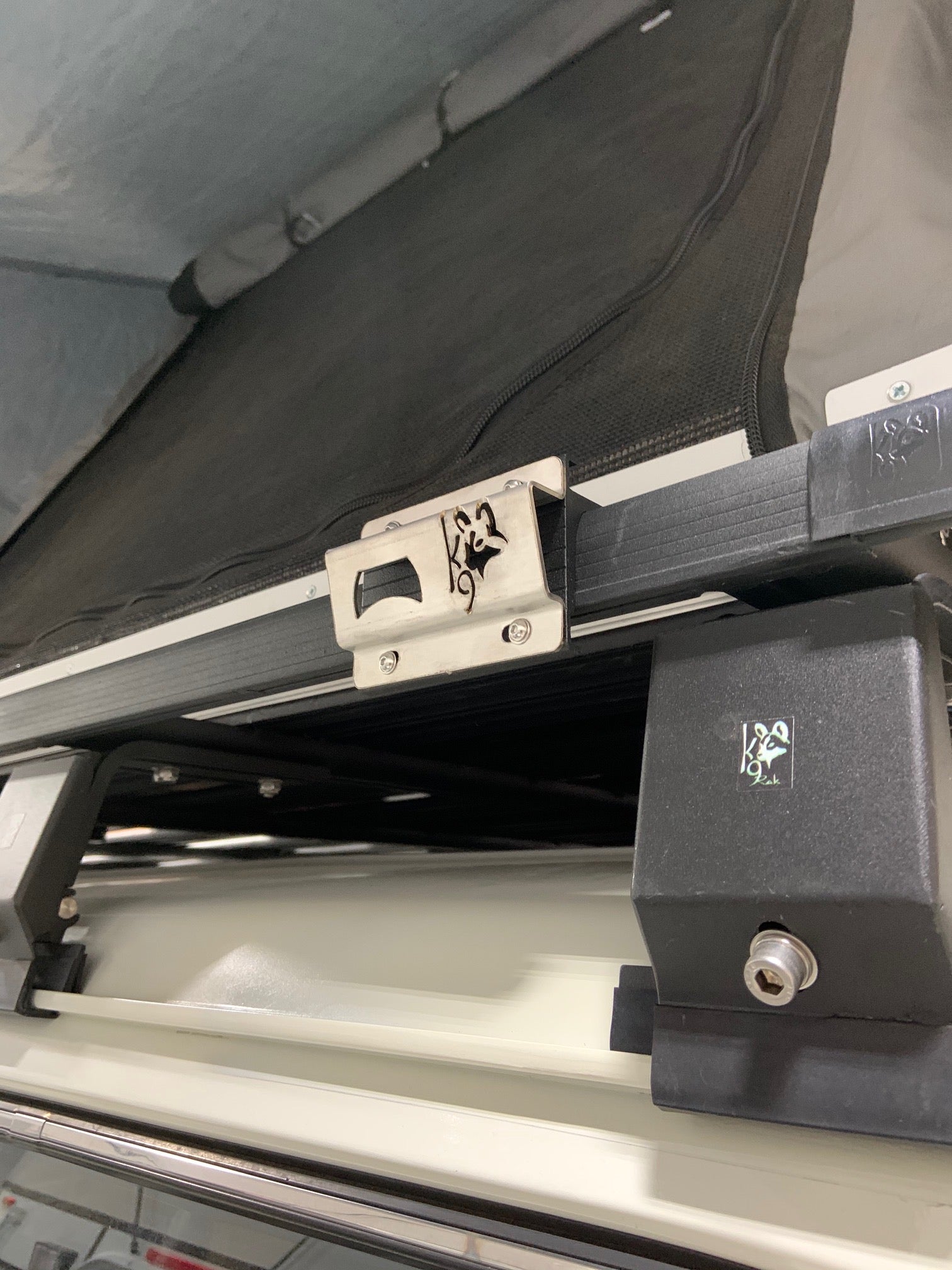 K9 Rack Mount Bottle Opener Roof Rack Accessories Eezi-Awn- Overland Kitted