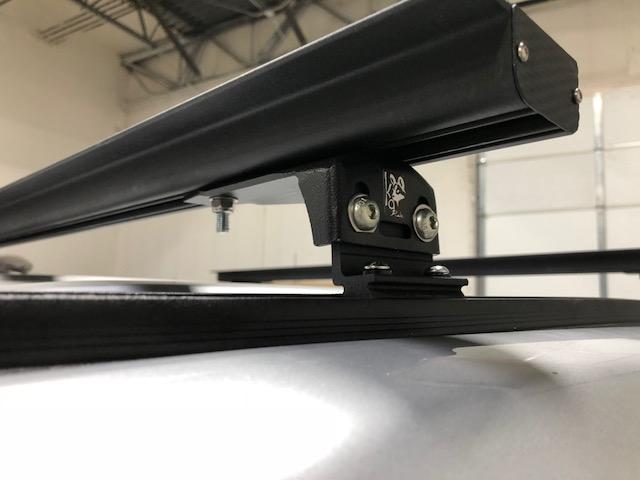 K9 load bar mounting foot, close-up