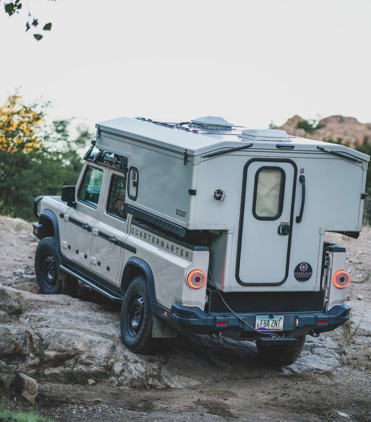 INEOS Quartermaster with GP Factor rock sliders climbing rocky terrain