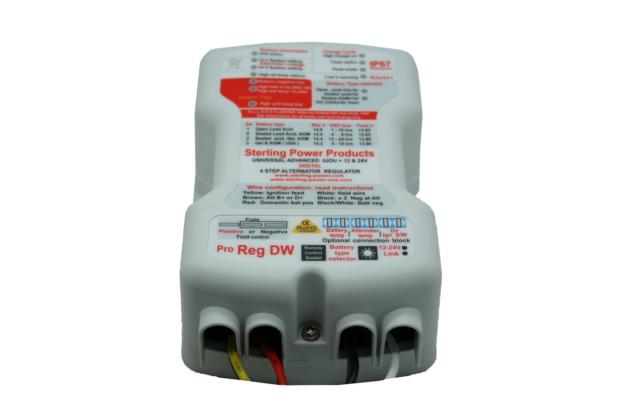 Sterling Power PDARW Pro Reg DW Advanced Digital Alternator Regulator | Waterproof