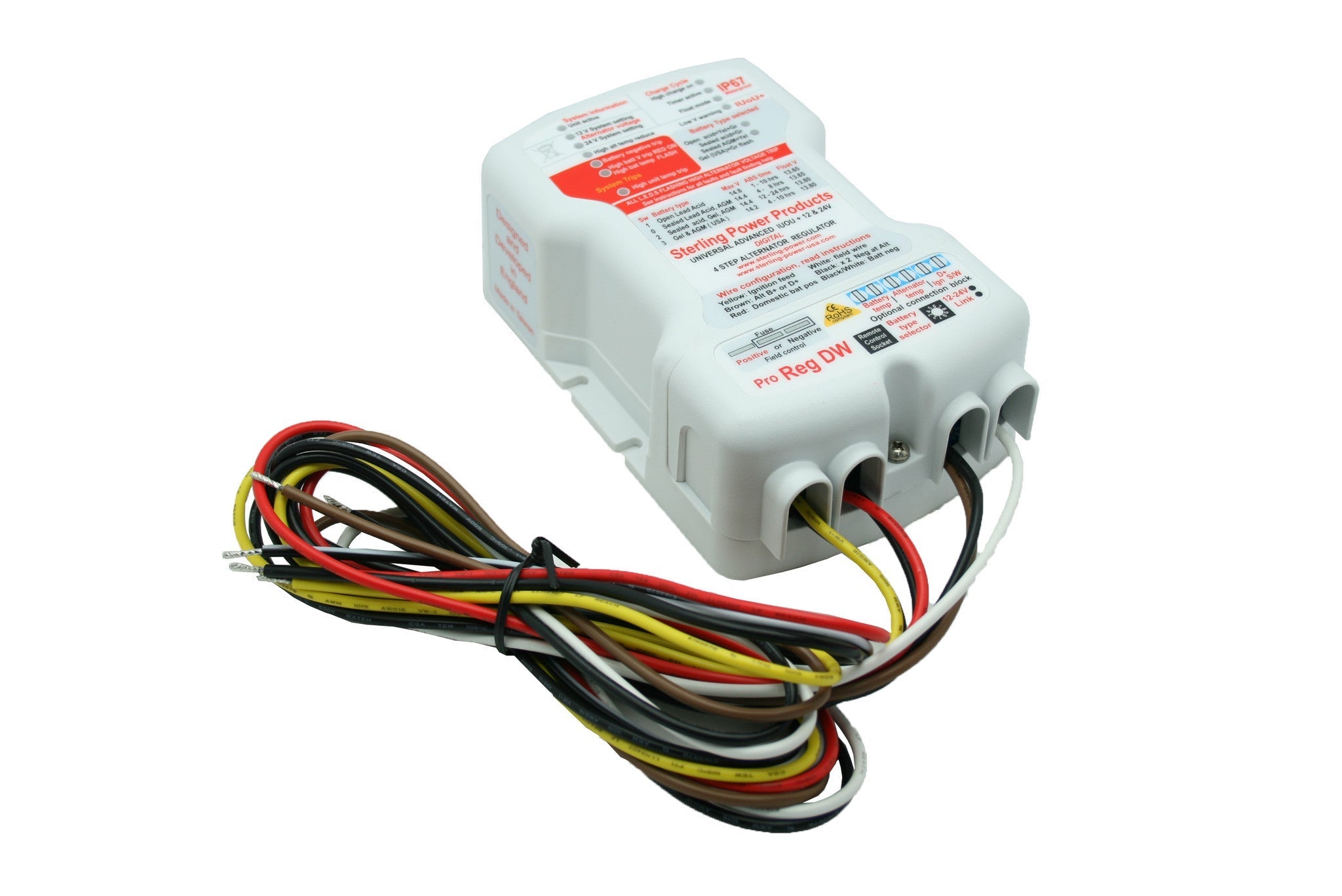 Sterling Power PDARW Pro Reg DW Advanced Digital Alternator Regulator | Waterproof
