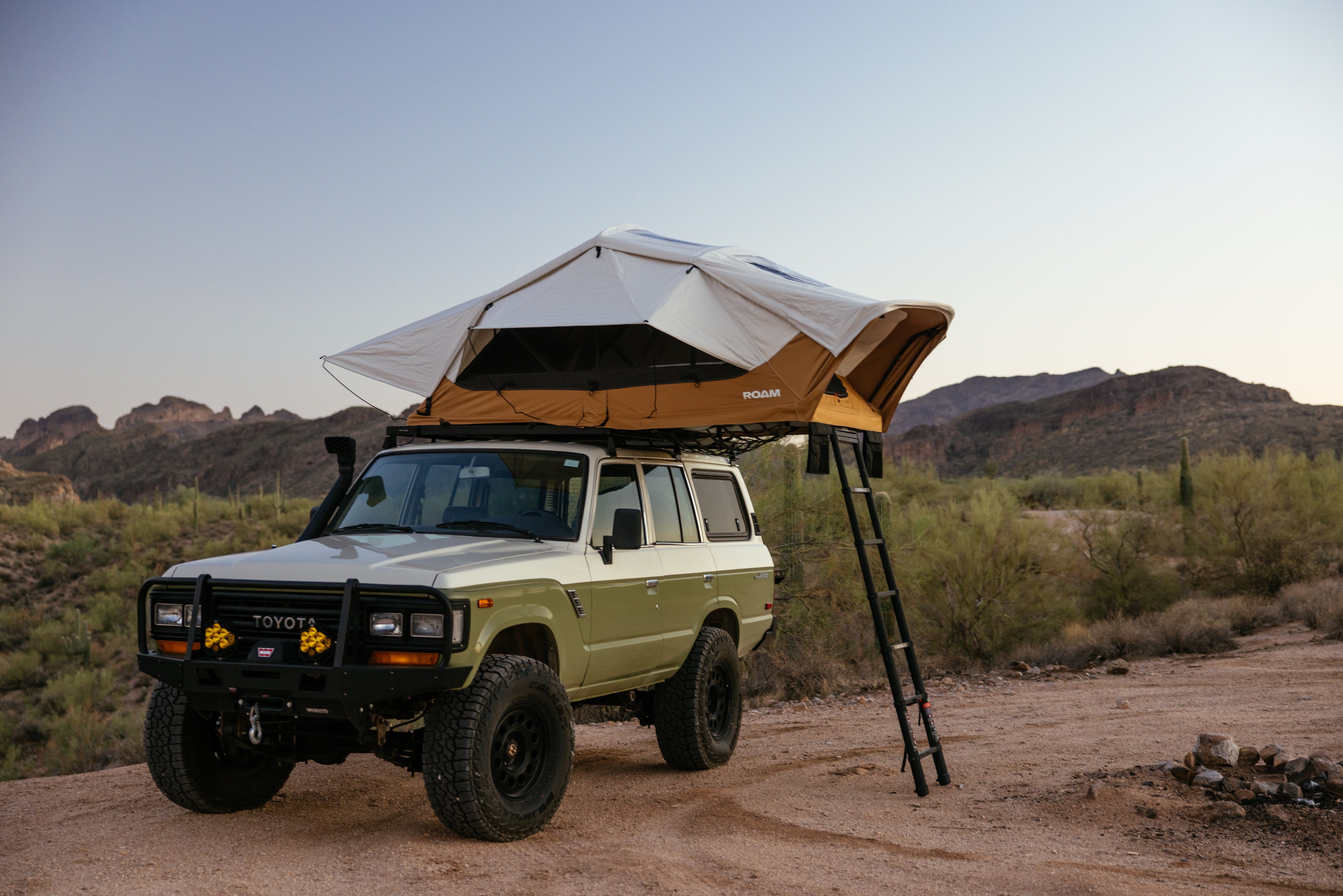 Interior of the ROAM Vagabond XL 2.0 with memory foam mattress