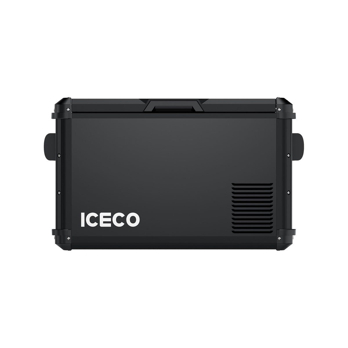 ICECO VL60ProS portable freezer, front view with side handles