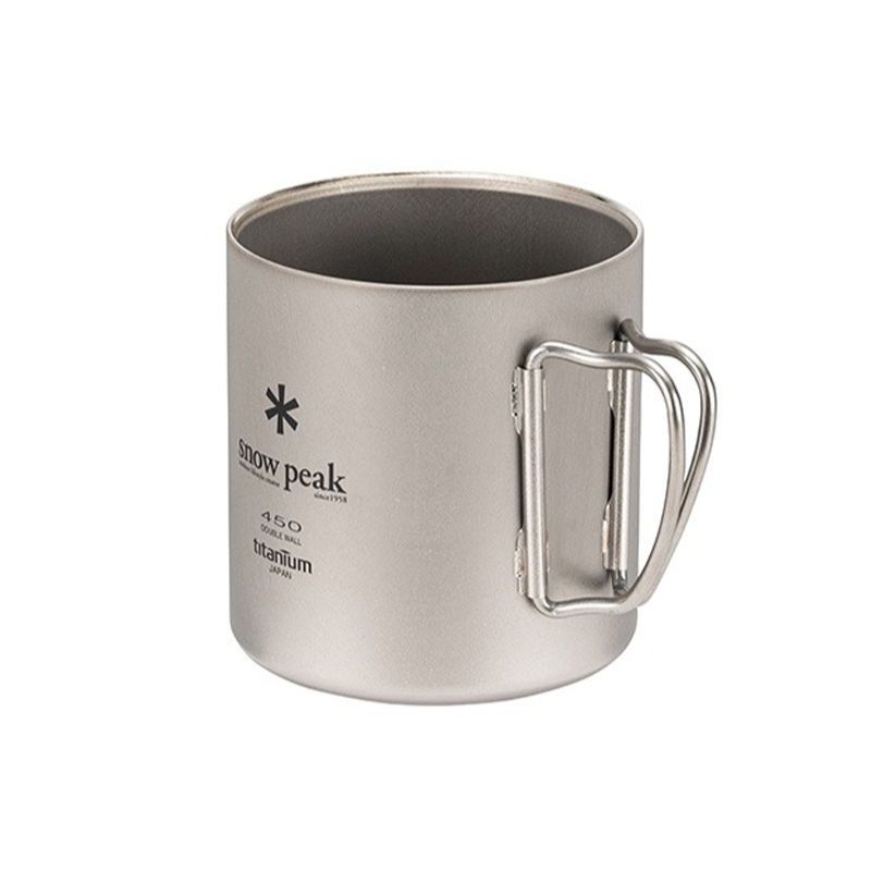 Snow Peak Titanium Double-Wall 450 Mug – Lightweight & Durable