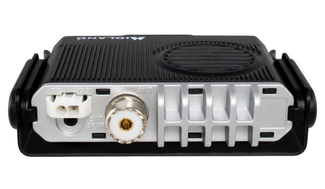 Midland MXT105 5W GMRS MicroMobile radio, side view