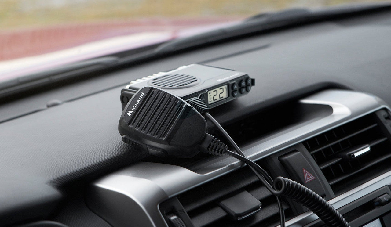 Midland MXT105 5W GMRS MicroMobile radio, control mic detail