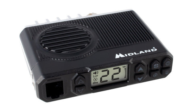 Midland MXT105 5W GMRS MicroMobile radio, in use