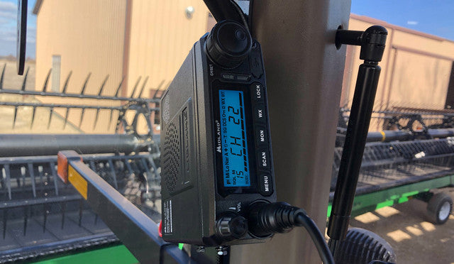 Midland MXT500 50W GMRS MicroMobile radio, ports and connections