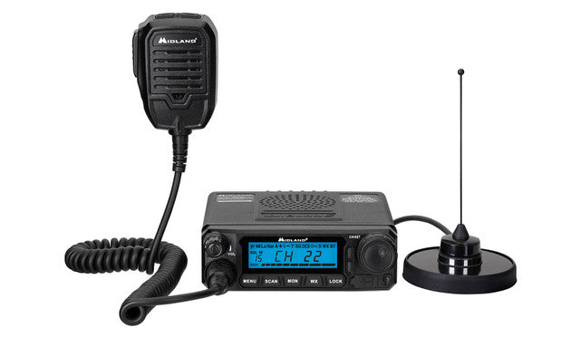 Midland MXT500 50W GMRS MicroMobile radio, detail view