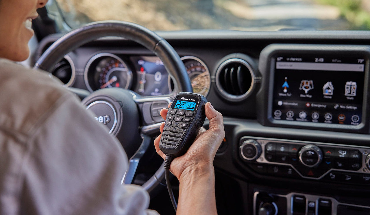 Midland MXT575 GMRS radio installed in an overland vehicle