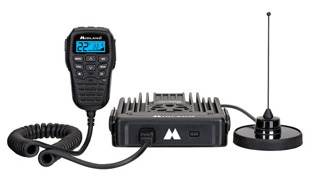 Midland MXT575 control microphone with backlit channel display