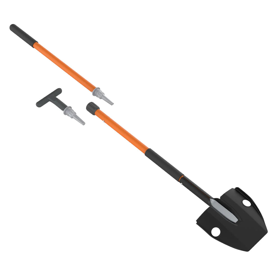 maxtrax recovery shovel showing the two handle options