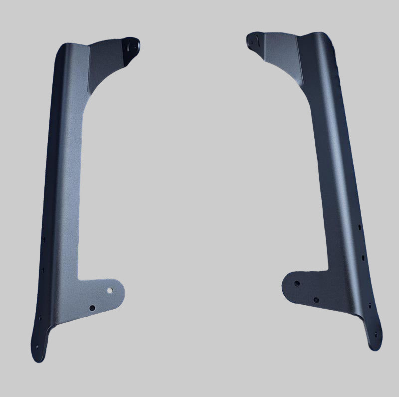Jeep Wrangler JK Windshield Mount for Hyperion V48 - Black Powdercoat Aluminum