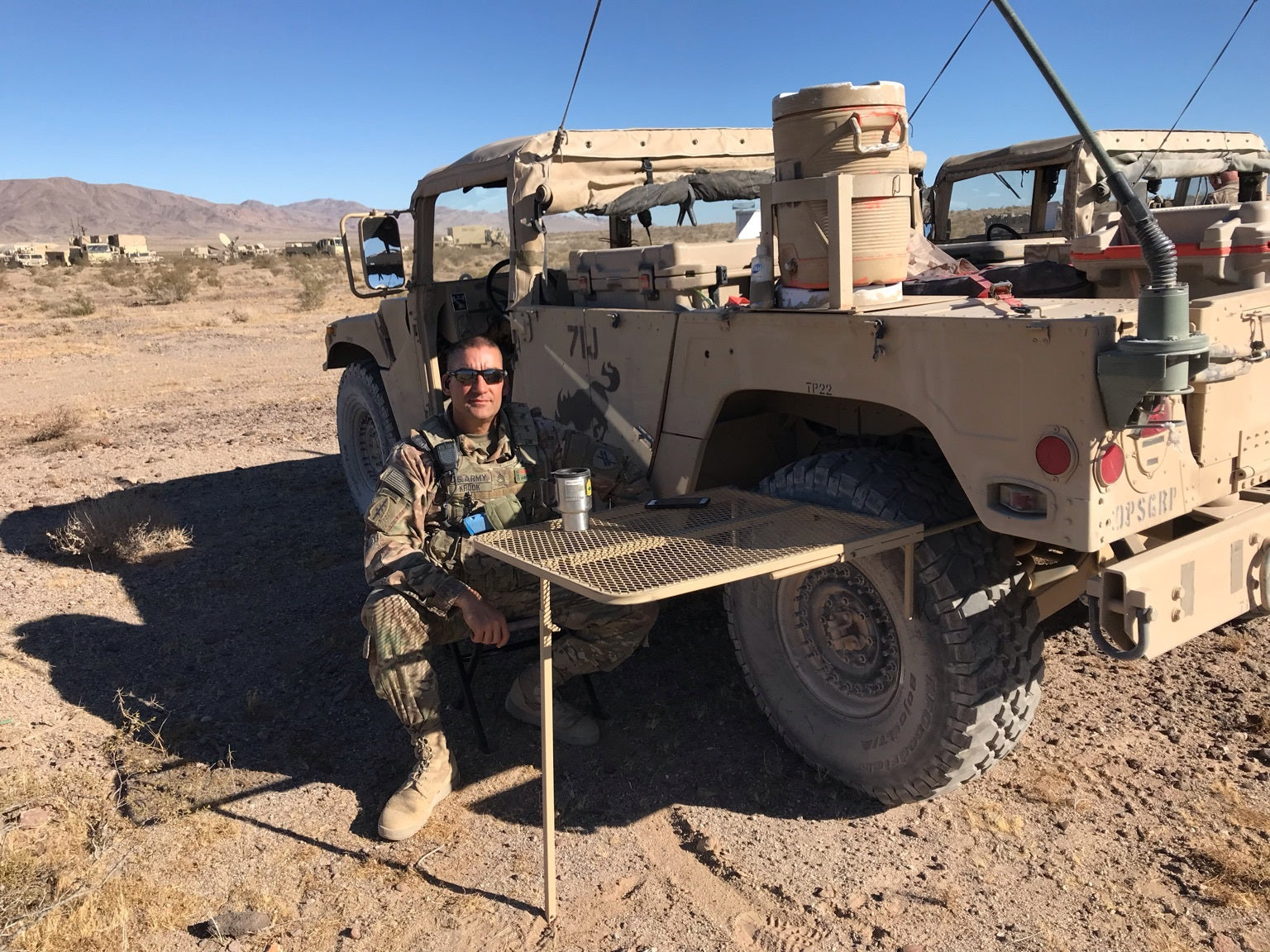 Large Steel Camping Table Large Steel Tail Gater Tire Table- Overland Kitted