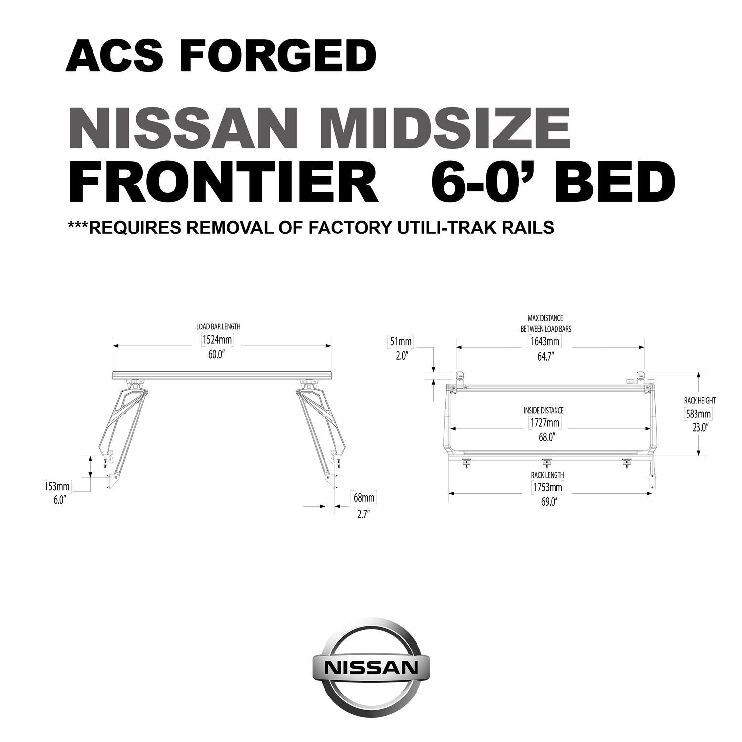 ACS FORGED Bed Rack for NISSAN TRUCKS