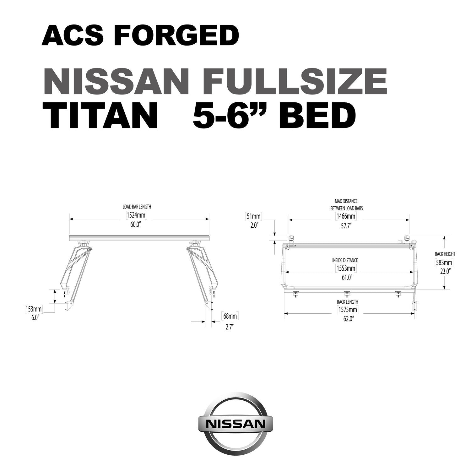 ACS FORGED Bed Rack for NISSAN TRUCKS