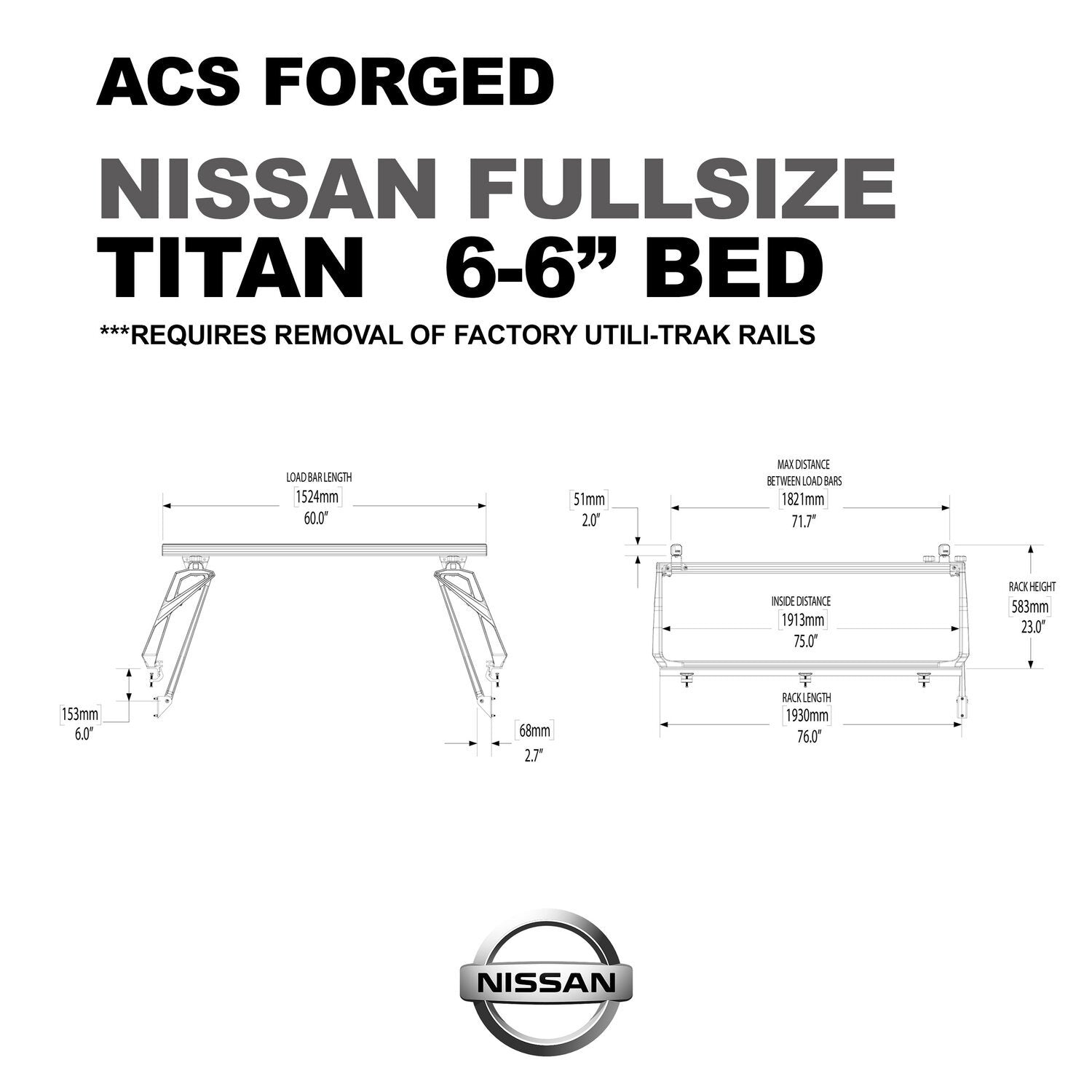 ACS FORGED Bed Rack for NISSAN TRUCKS