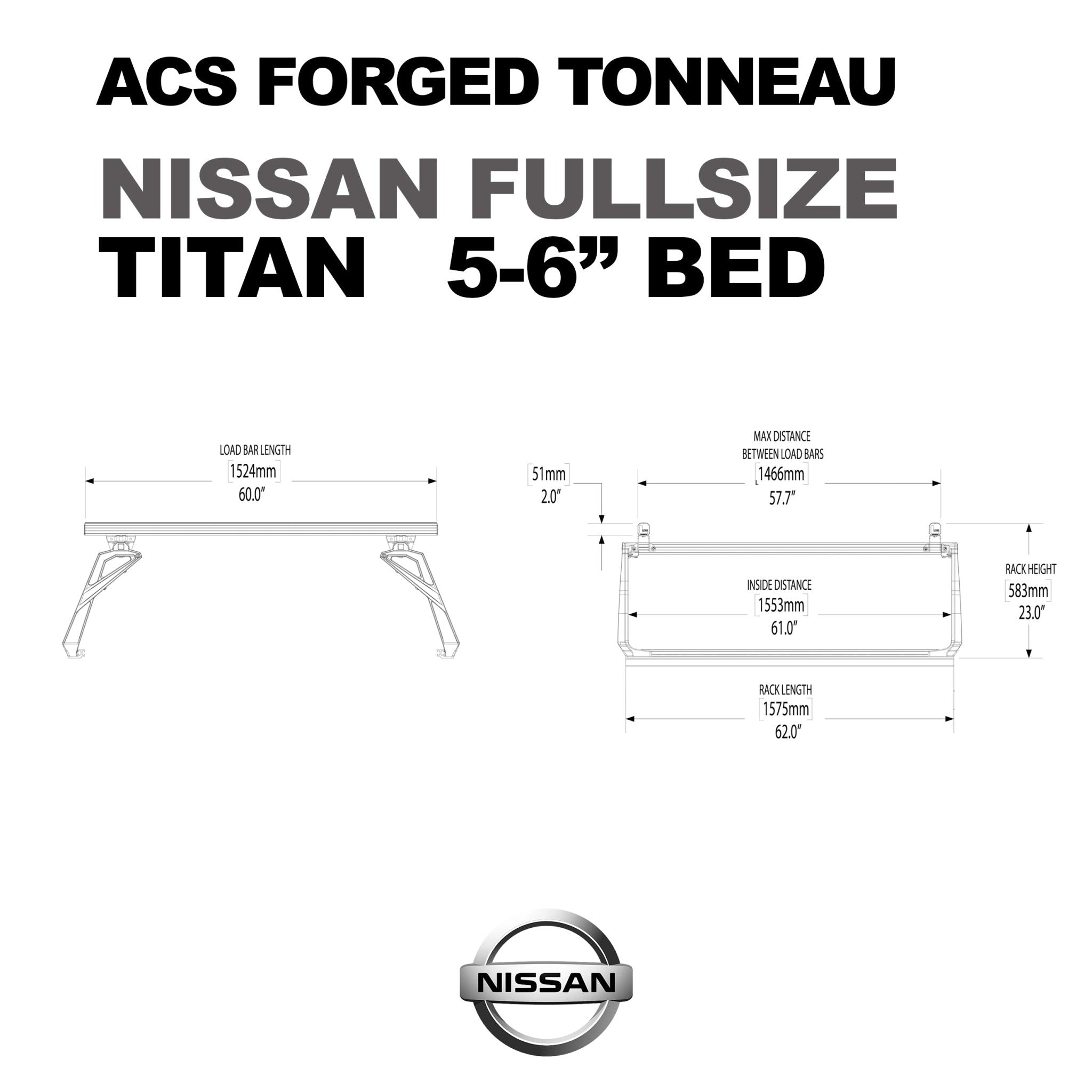 Nissan Titan 5'6" ft. Bed | Nissan Titan ACS FORGED 5'6" ft. Bed - Leitner Designs