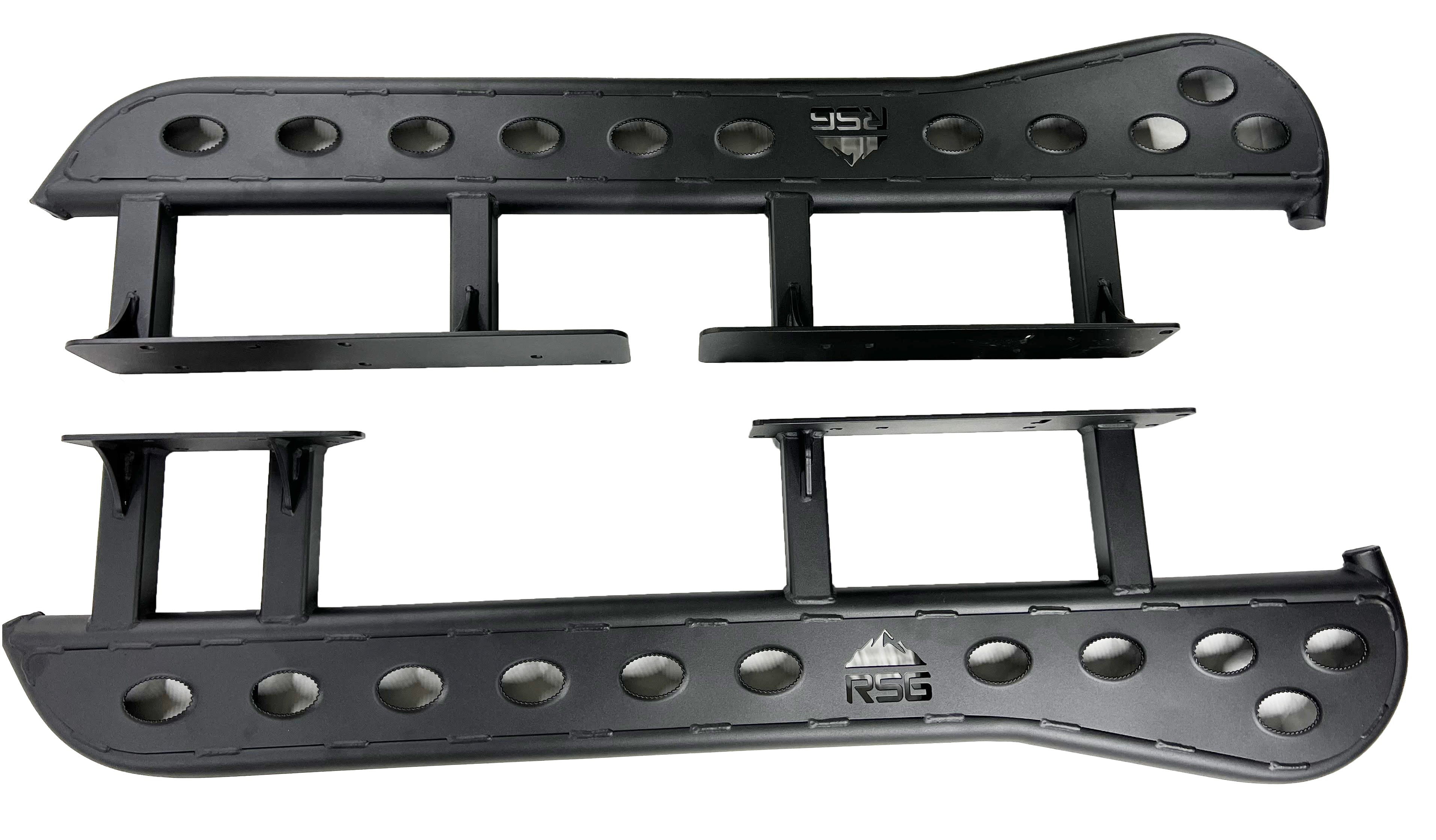 2010 - 2024 Toyota 4Runner Flat Sliders With Grip Top Plate POWDER COATED (ORIGINAL TOP PLATE)