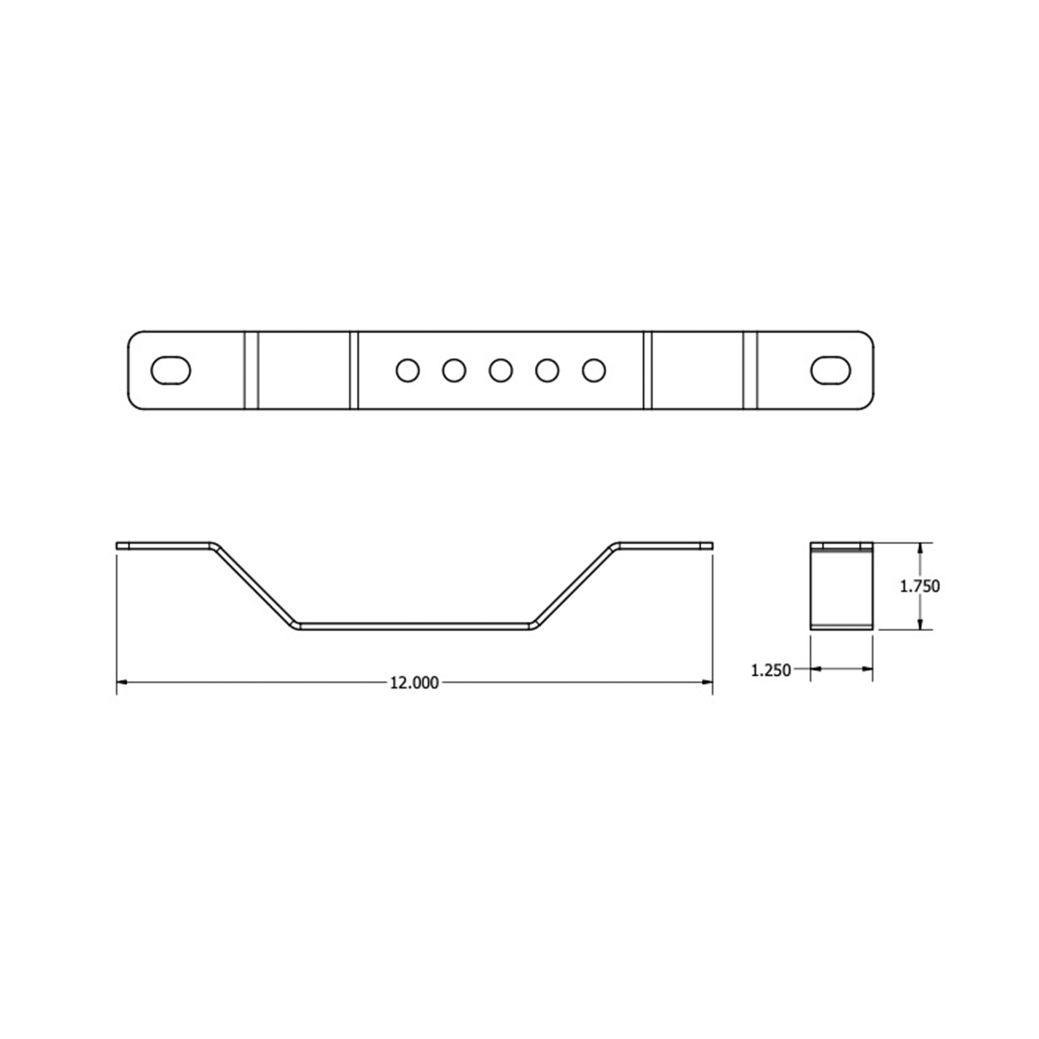 MAXTRAX MKII XTREME LITE MINI Raised Mounting Brackets Dimensions