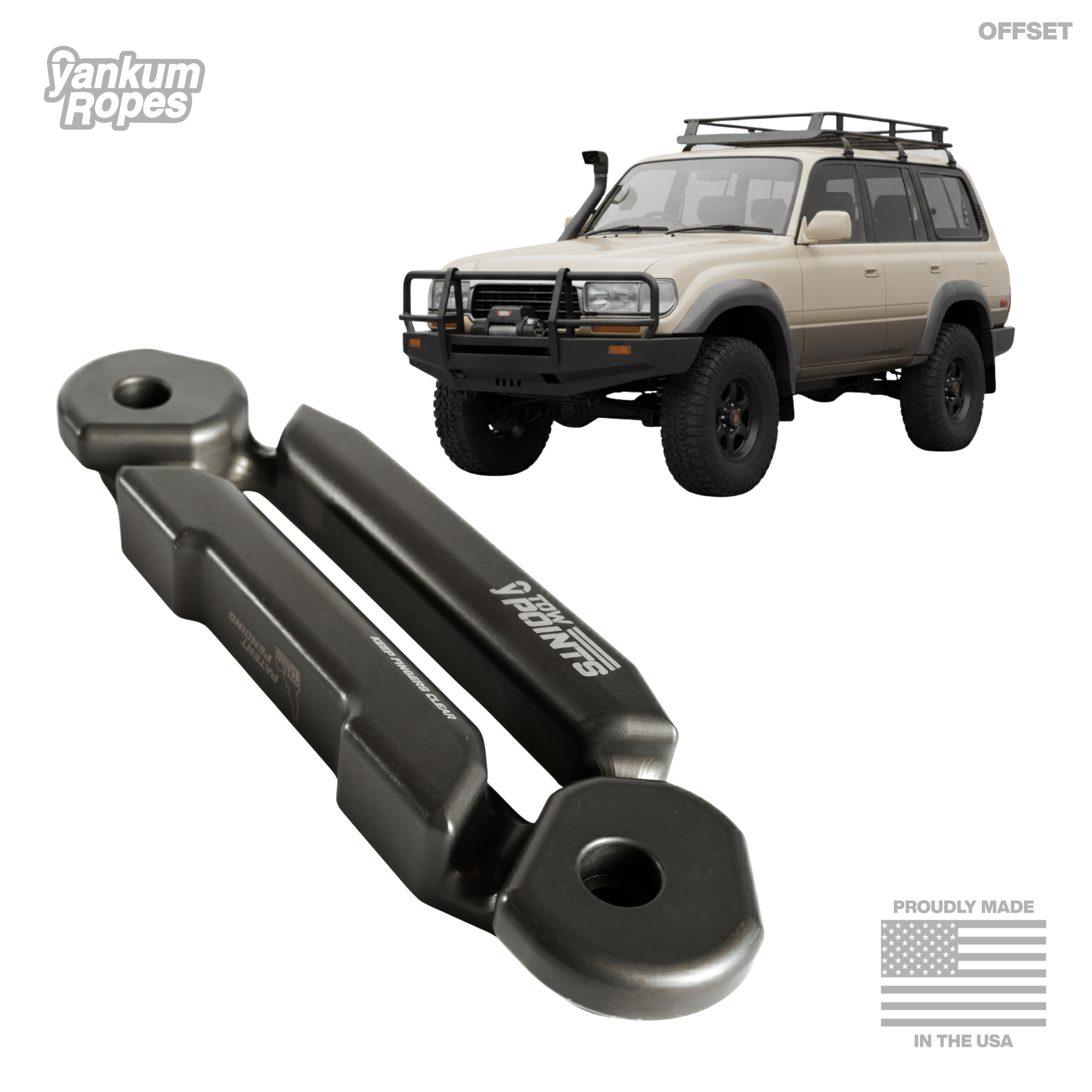 Yankum Off-Set Groove fairlead for ARB bumpers