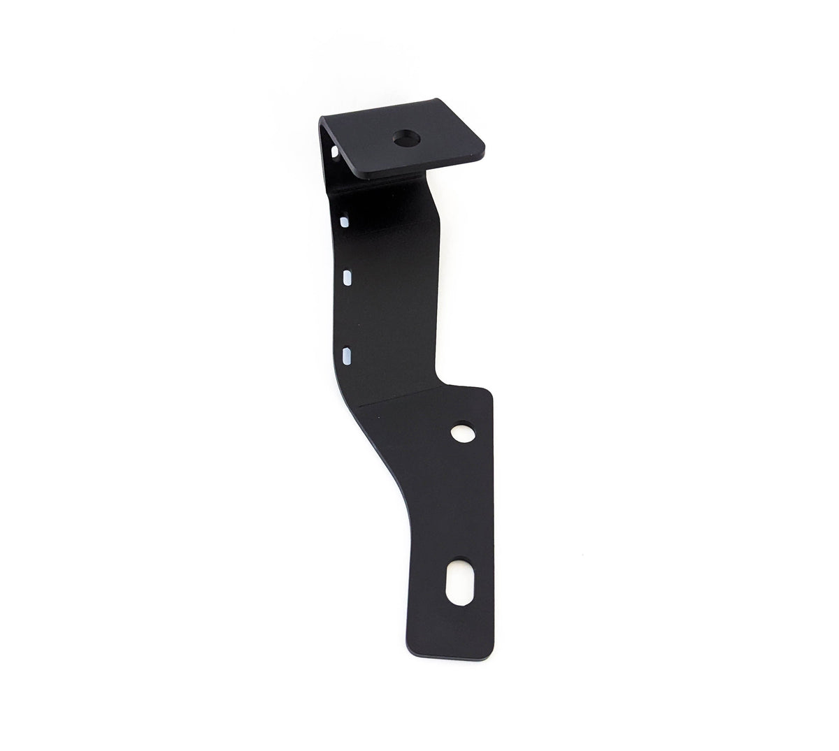 Single black ditch light bracket on a white background