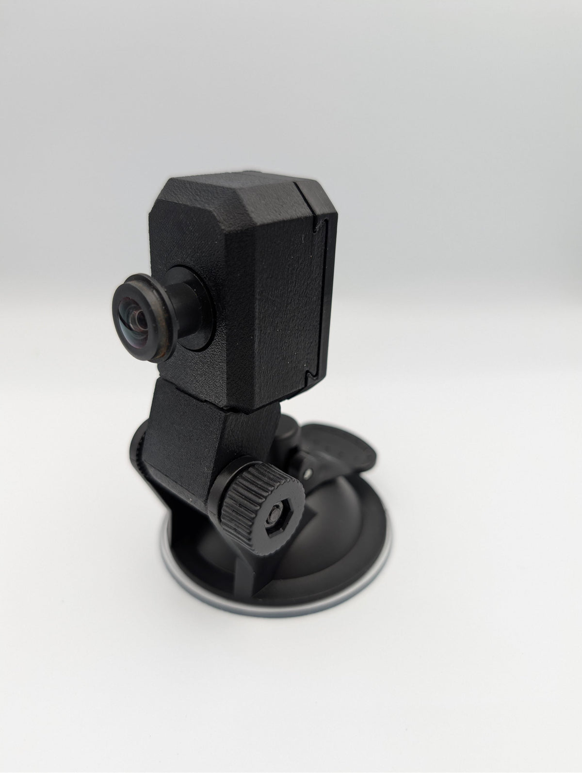GG Offroad suction cup camera mount with camera, side view