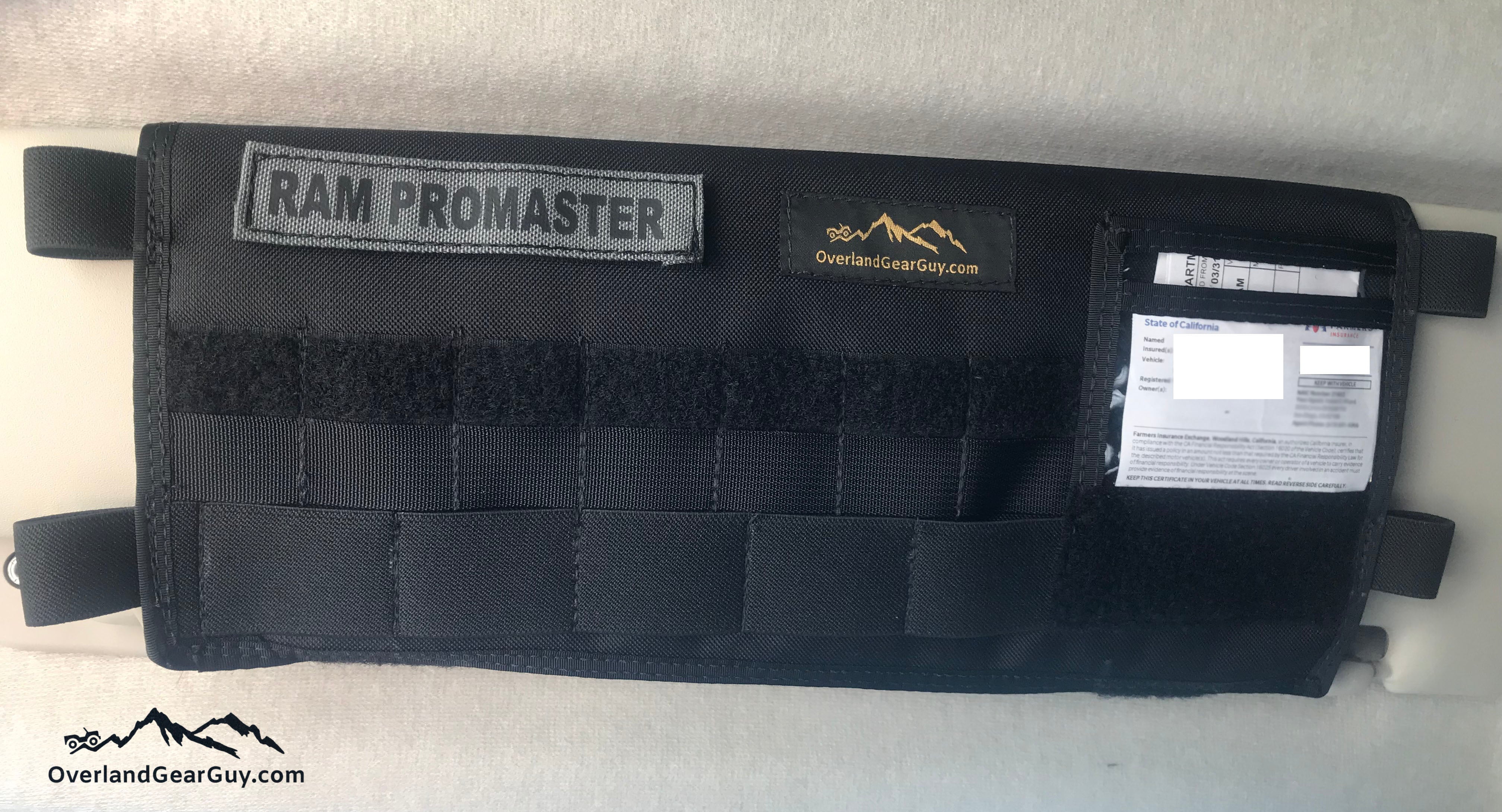 ProMaster Van Sun Visor Organizer with Mirror