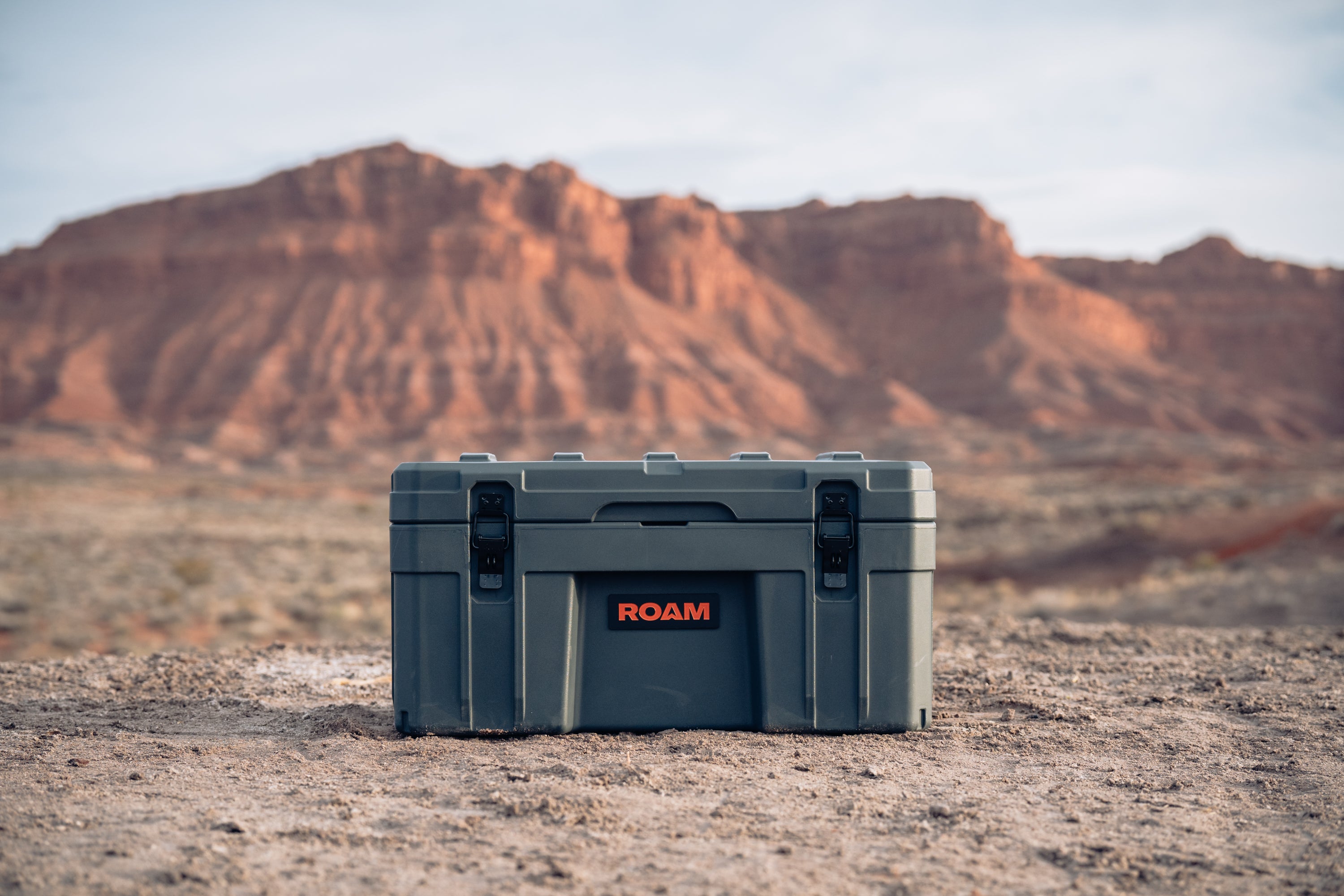 ROAM 76L Rugged Case packed with tools and dry goods