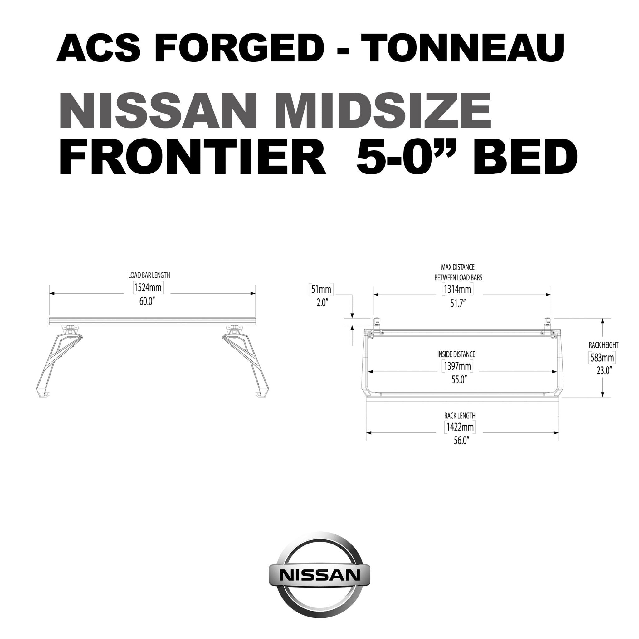Nissan Frontier 5' ft. Bed | Nissan Frontier ACS FORGED 5' ft. Bed - Leitner Designs