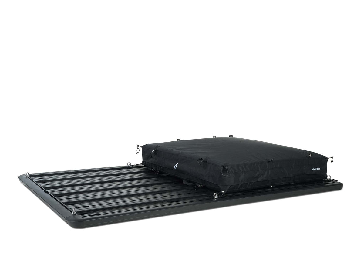 C6 Rev Rack Tent (HellaStorm) – packed tent bag mounted on a platform rack