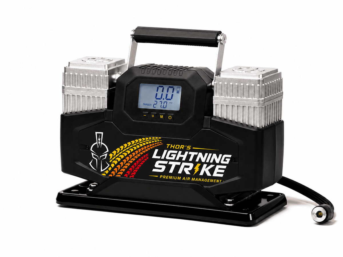 Lightning Strike Pro compressor, Heritage Edition faceplate, angled front view on white background