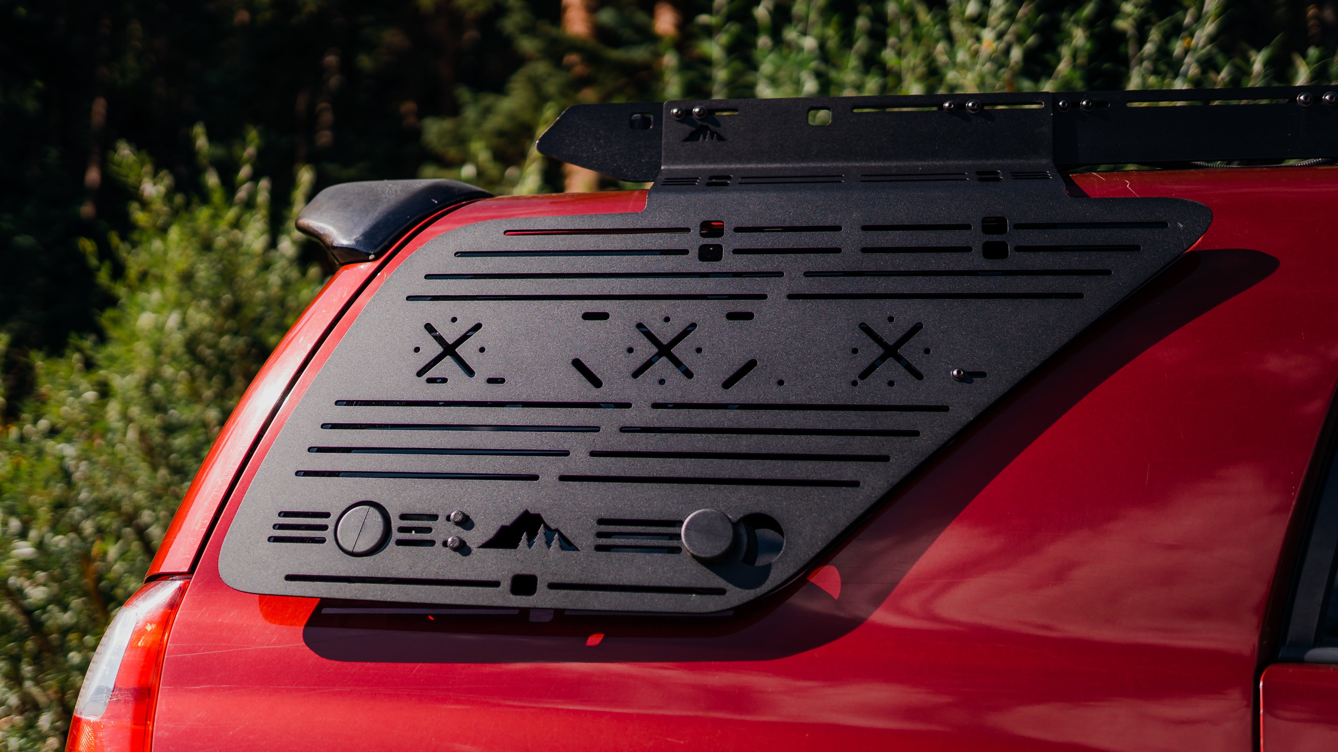 Toyota 4 Runner Sherpa Window Mount On red 4 runner