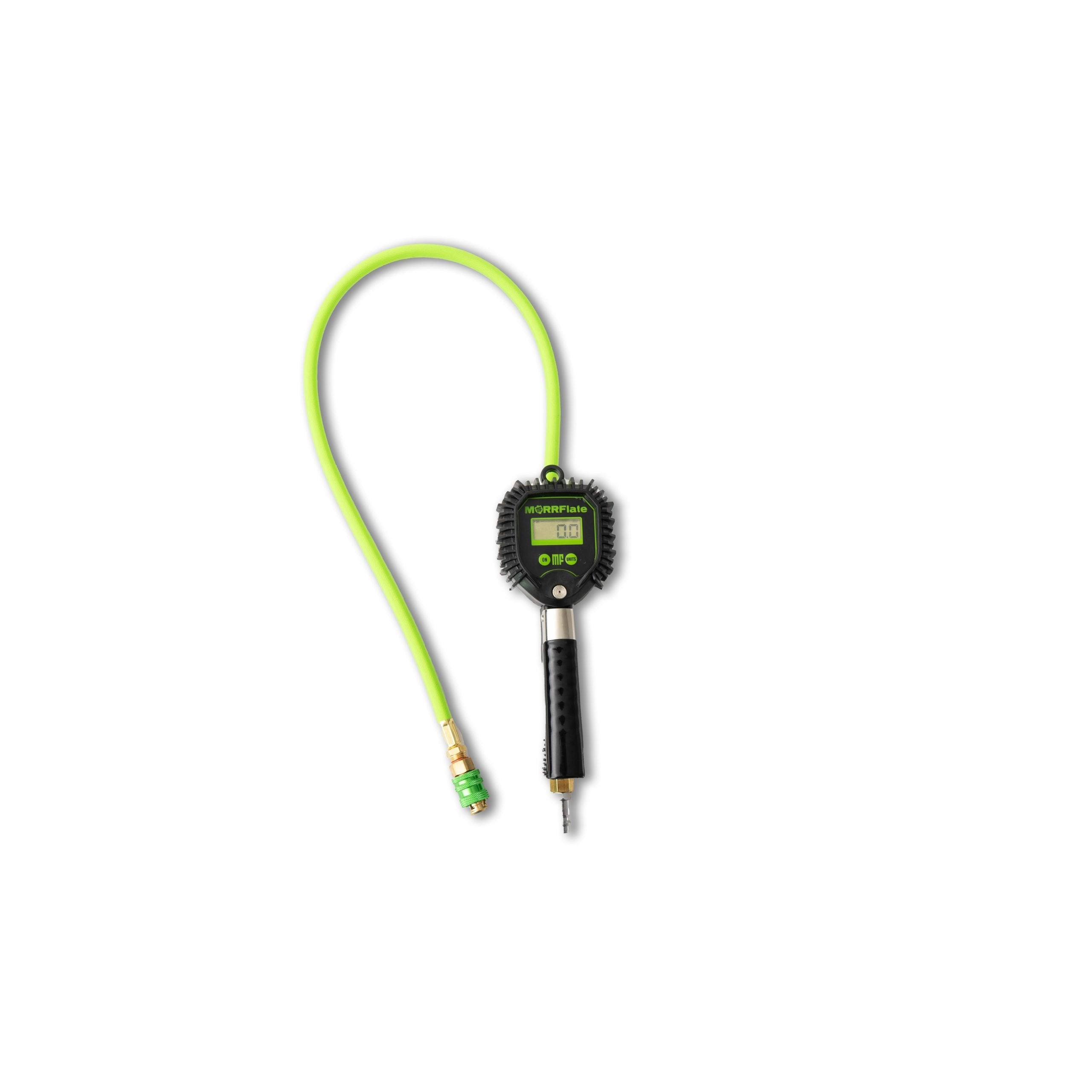 MORRFlate single tire inflator with digital gauge and braided hose