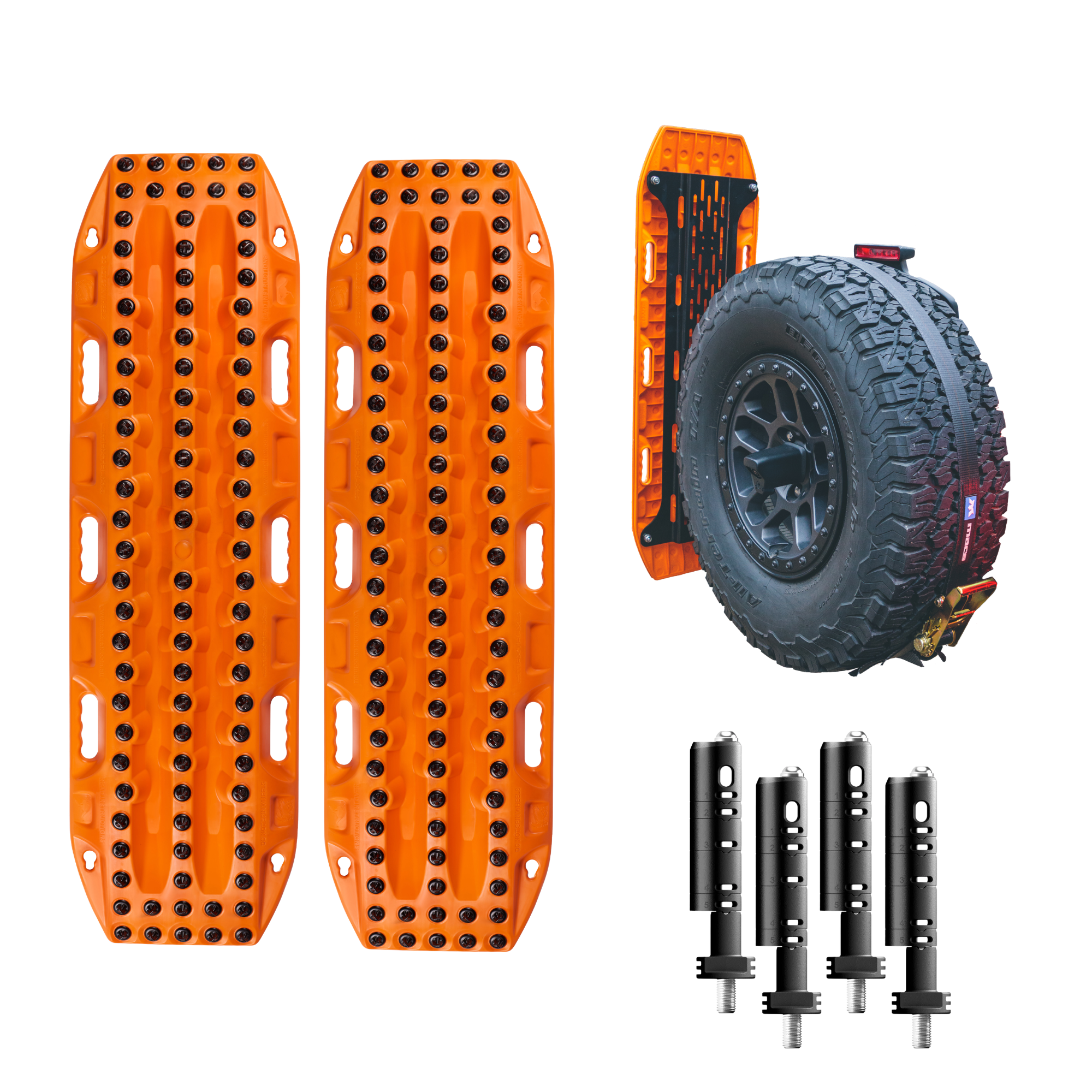 MAXTRAX XTREME x Overland Kitted Spare Tire Mount Bundle
