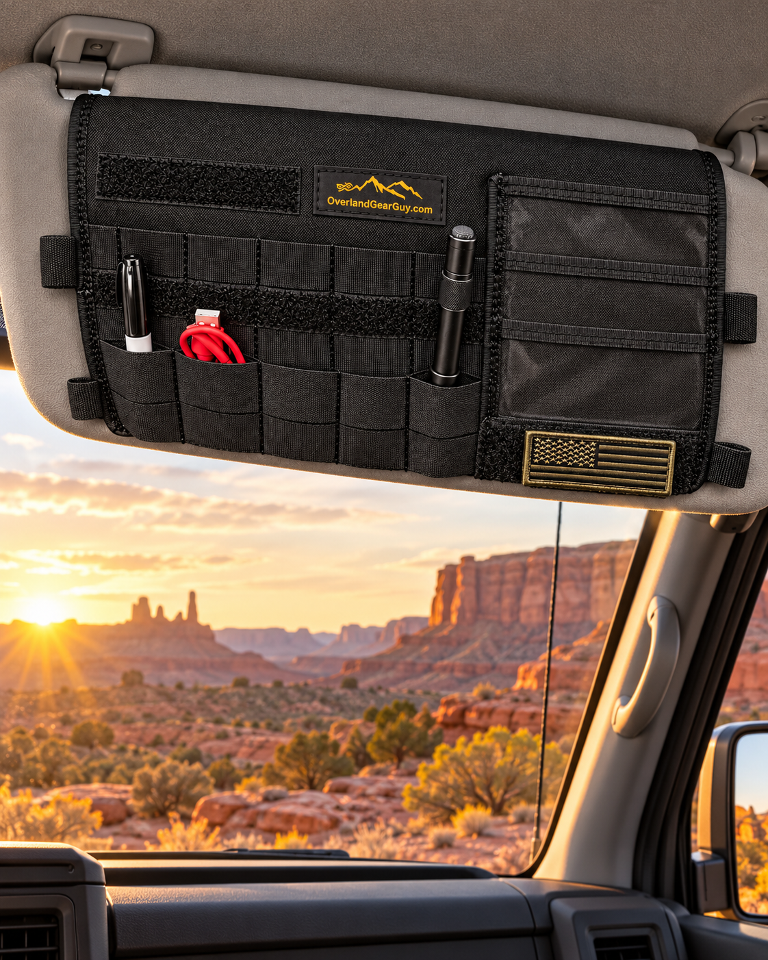 Mercedes Sprinter Sun Visor Organizer - With Mirror
