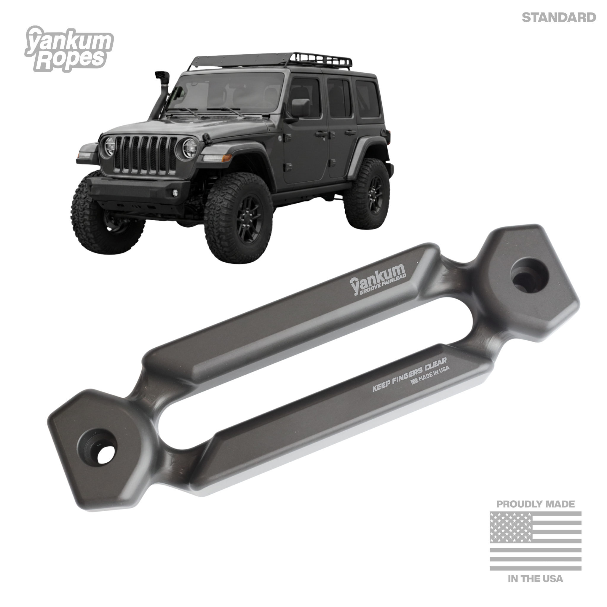 Yankum Standard Groove hawse fairlead for synthetic winch line
