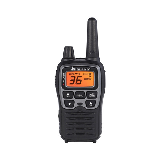 Midland X-Talker T77VP5 FRS two-way radio kit, detail view