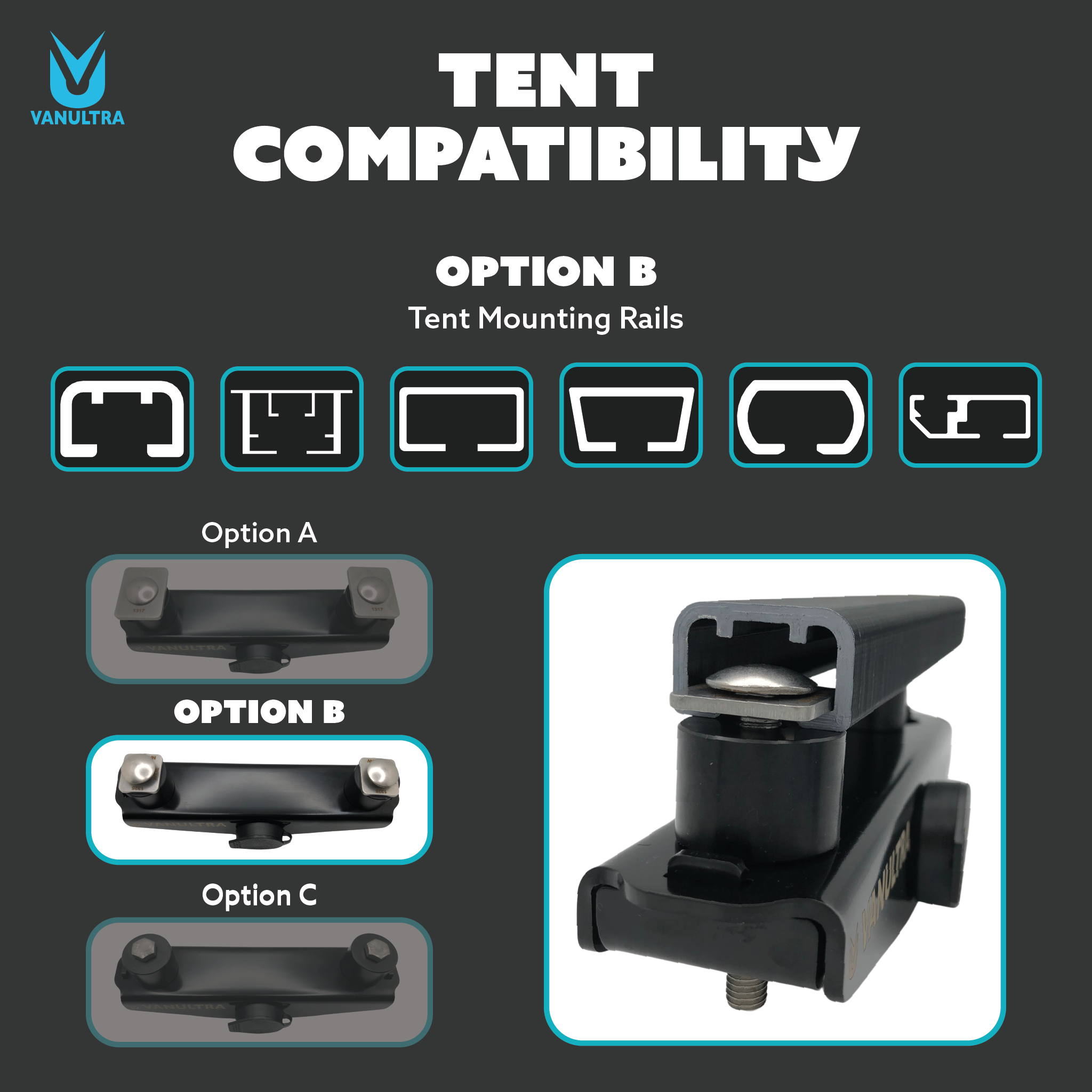 Roof Top Tent Locking Mount (Option A)